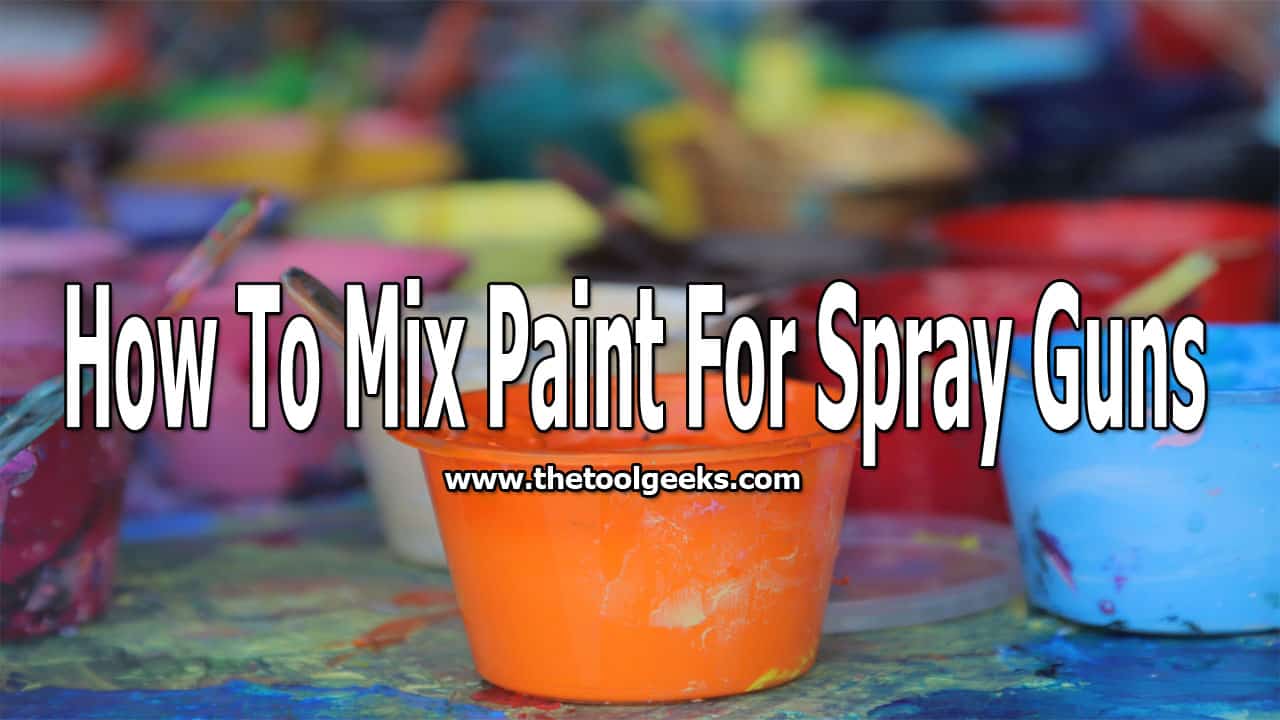 If you want to get the results that you want from your paint sprayers then you need to know how to mix paint for your spray gun. The process is easy, but it will take you some time to learn how to do it. There will be a lot of testing involved so make sure to be patient while working